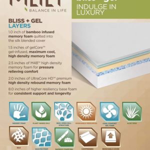 BLISS GEL 15" Memory Foam Mattress