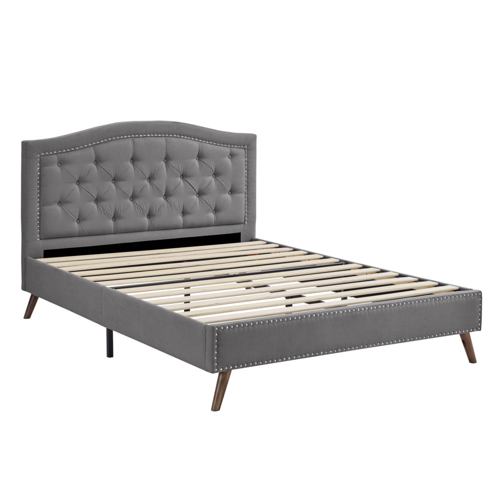 FULL AUSTIN UPHOLSTERED PLATFORM BED, SLATE - Imperial Mattress & Furniture