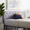TWIN REED DIAMOND TUFTED MID-RISE HEADBOARD, BLUE GREY - Image 2