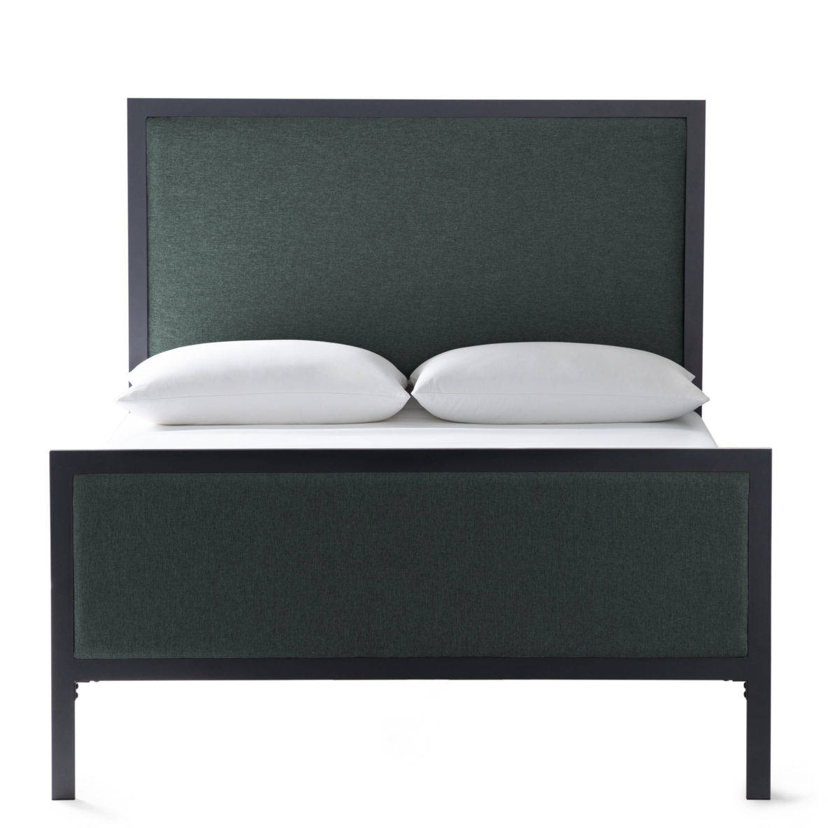 QUEEN CLARKE METAL UPHOLSTERED PLATFORM BED, SPRUCE - Imperial Mattress ...