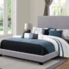 TWIN UPHOLSTERED BED, GREY - Image 4