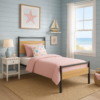 TWIN MENDEN METAL & WOOD PLATFORM BED, NATURAL - Image 4